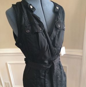 Free people black wrap dress, size medium.  Nwt